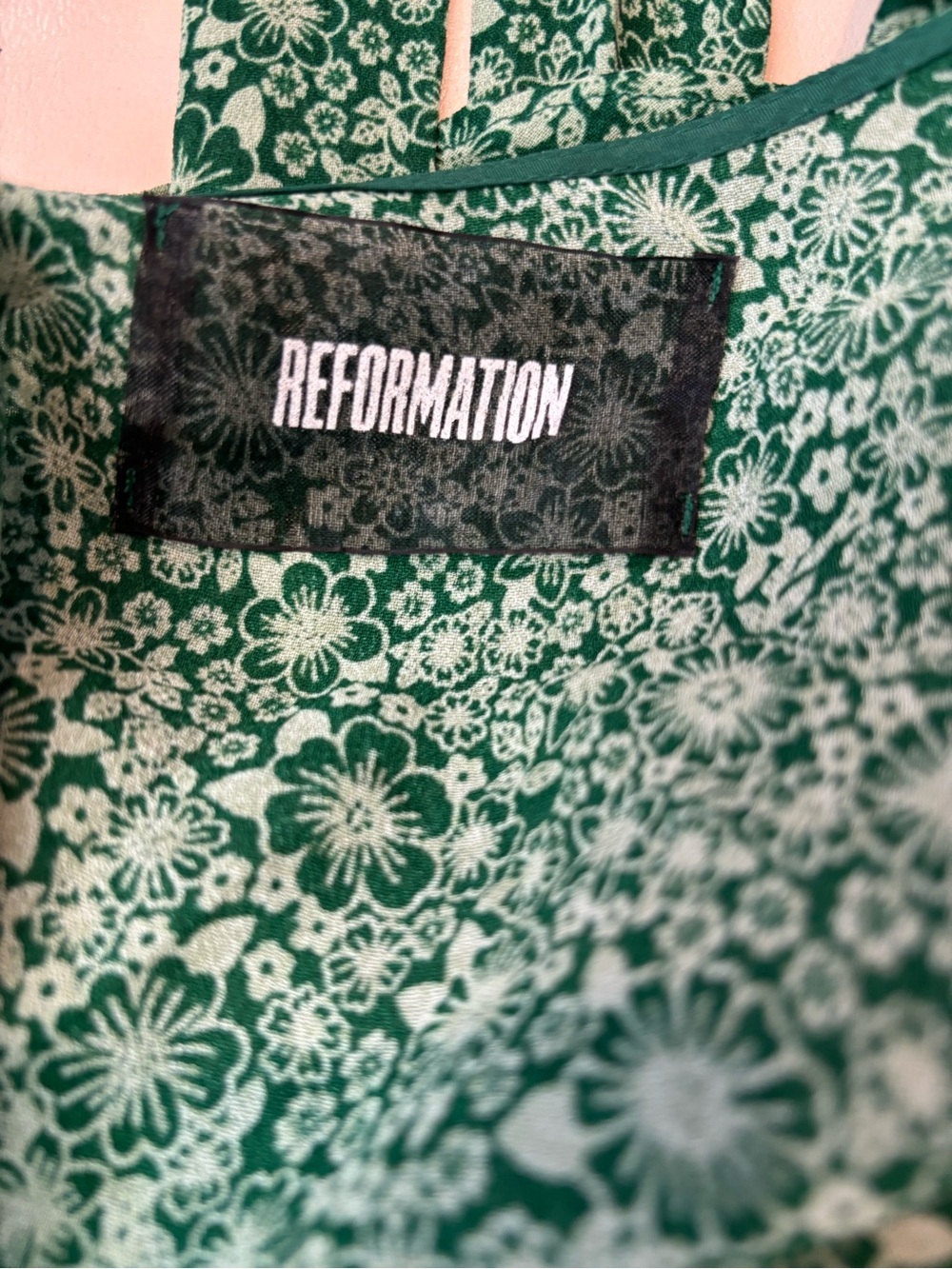 Reformation Lucas Green Dress Size Large - Picture 14 of 15
